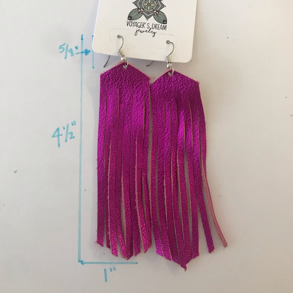 Leather Fringe Earrings